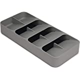 Joseph Joseph DrawerStore Compact Cutlery Organizer Kitchen Drawer Tray, Large, Gray