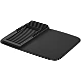 Amazon Basics Plastic Drying Rack with 2 Mats 16x18" (41x46cm)- Black