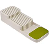 Joseph Joseph DrawerStore Knife Organizer, Block, White/Green