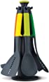 Joseph Joseph Elevate Carousel Nylon Kitchen Utensil Set with Rotating Storage Stand, 6-piece, Rainbow