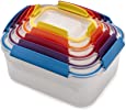 Joseph Joseph Nest Lock Plastic Food Storage Container Set with Lockable Airtight Leakproof Lids, 10-Piece, Multi-Color