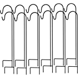 Ashman Shepherd's Hooks, Black, Set of 12 Made of Premium Metal for Hanging Solar Lights, Bird Feeders, Mason Jars, Flower Ba