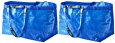 IKEA FRAKTA Carrier Bag, Blue, Large Size Shopping Bag 2 Pcs Set