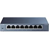 TP-Link TL-SG108 | 8 Port Gigabit Unmanaged Ethernet Network Switch, Ethernet Splitter | Plug & Play | Fanless Metal Design |