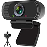 Webcam, HD Webcam 1080P with Privacy Shutter and Tripod Stand, Pro Streaming Web Camera with Microphone, Widescreen USB Compu