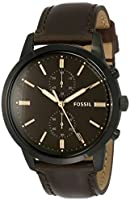 Fossil Men's Townsman Stainless Steel and Leather Casual Quartz Chronograph Watch