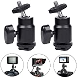 Hot Shoe Mount Adapter 1/4" Thread Mini Ball Head Ring Light Adapter for Cameras Camcorders Smartphone Microphone Gopro Canon