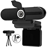 4K Webcam, Webcam 8MP HD Computer Camera with Microphone, Pro Streaming Web Camera with Privacy Shutter and Tripod, Desktop L