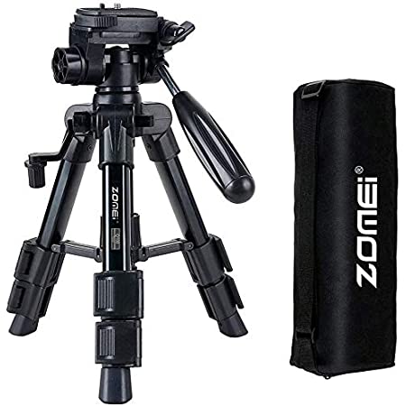 Mini Tripod for Camera,Zomei Travel Table Tripod with 3-Way Pan/Tilt Head 1/4 inches Quick Release Plate and Bag for DSLR Camera Tripod Carrying Bag