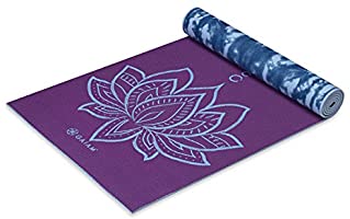 Gaiam Yoga Mat - Premium 6mm Print Reversible Extra Thick Non Slip Exercise & Fitness Mat for All Types of Yoga, Pilates...