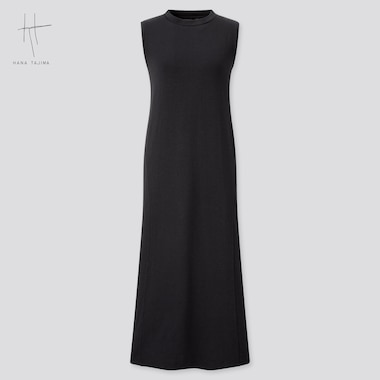 Women Sleeveless Long Flare Dress (Hana Tajima), Black, Medium