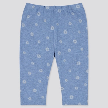 Baby Cropped Leggings, Blue, Medium