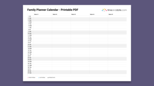 Illustration image of a family calendar planner