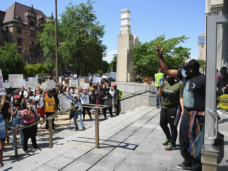 Protest Held Outside St. Louis Justice Center As Protests And Unrest Continue Across Nation