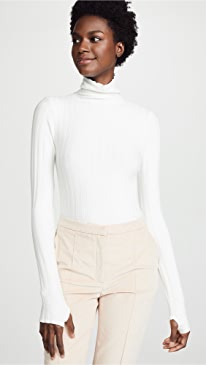 Enza Costa - Ribbed Cropped Turtleneck