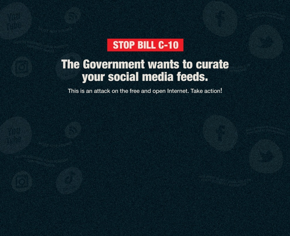 Stop C-10: NO CRTC regulation of user speech