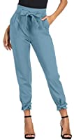 GRACE KARIN Womens Casual High Waist Pencil Pants with Bow-Knot Pockets for Work