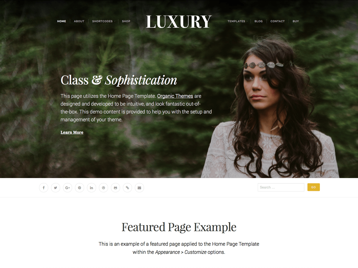 A WordPress theme for luxury brands, fashion and just plain classy sites.