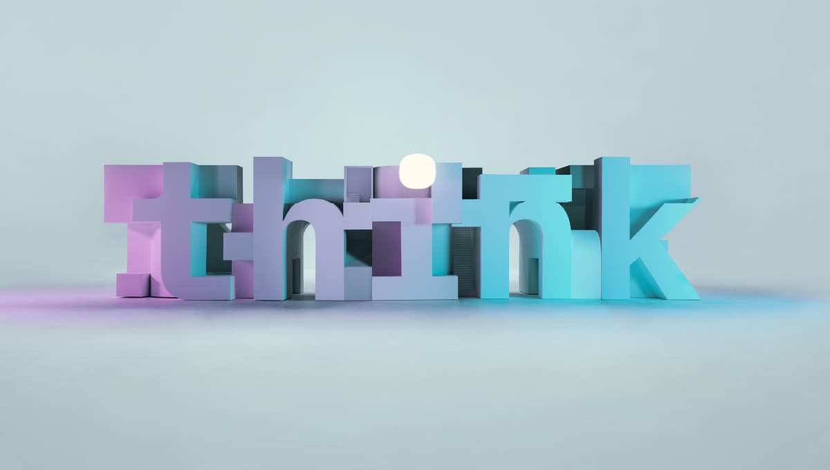 illustration letters of Think