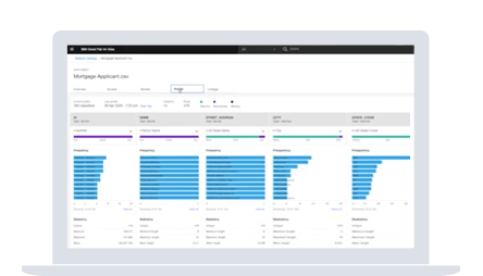 لقطة لشاشة Cloud pak for data