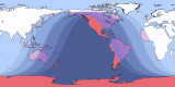 Map of Jun 15, 1927 eclipse viewability