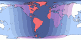 Map of Oct 6, 1949 eclipse viewability