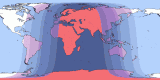 Map of Apr 2, 1950 eclipse viewability