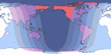 Map of Oct 18, 1967 eclipse viewability