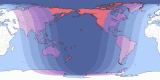 Map of Feb 25, 2119 eclipse viewability