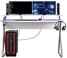 NTENSE Xtreme Gaming Riser, White Desk