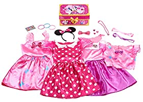 Disney Junior Minnie Mouse Bowdazzling Dress Up Trunk Set, 21 Pieces, Size 4-6x, Amazon Exclusive