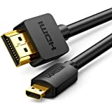 UGREEN Micro HDMI to HDMI Cable Adapter 4K 60Hz Ethernet Audio Return Compatible for GoPro Hero 7 Black Hero 5 4 6 Raspberry 