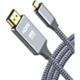 Oldboytech 4K Micro HDMI to HDMI Cable Adapter, Exclusive Aluminum Alloy Shell/Nylon Braid/Gold-Plated (Male to Male) 4K/60HZ