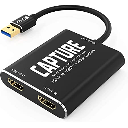Kkf USB3.0 4K Capture Card, HD 1080P 60FPS Ultra-Low Latency, High Performance Cam Link for Gaming/Video/Live Streaming/Video Conference, Works for Nintendo Switch,PS5,PS4,Xbox One,Camera,PC