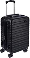 Amazon Basics Hardside Carry-On Spinner Suitcase Luggage - Expandable with Wheels - 21 Inch, Black