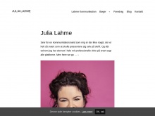 Julia Lahmes blog. Julia kan ikke lade være med (hendes ord) at dele stort og småt på sin blog.