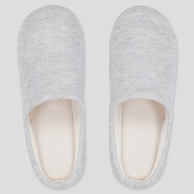 Rubber-Soled Slippers, Gray, Medium