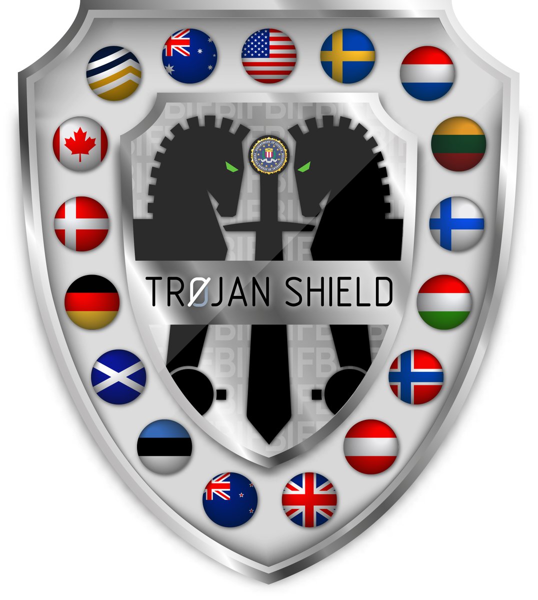 San Diego FBI Operation Trojan Shield logo.