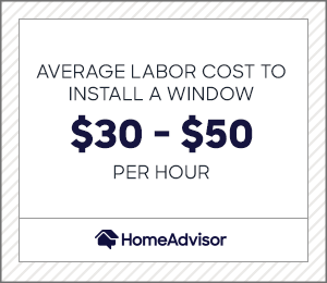 the average labor cost to install windows is between $30 and $50 per hour