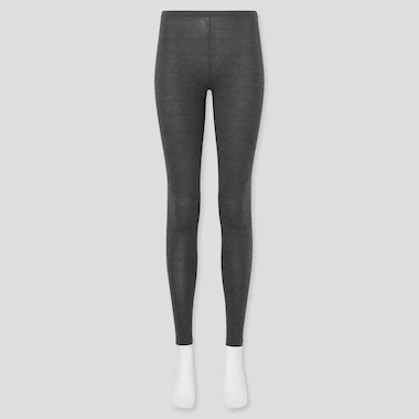 Women Heattech Leggings, Dark Gray, Medium