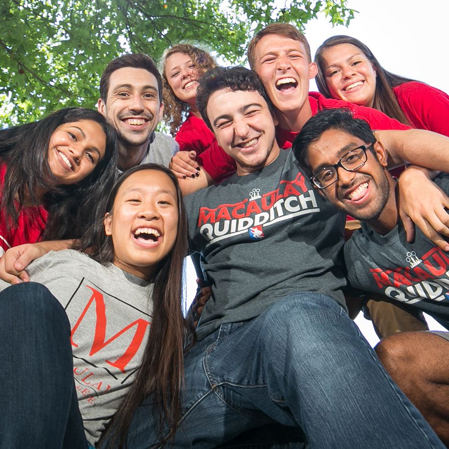 Macaulay Honors College students in diverse group