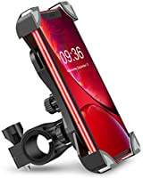 Bike Phone Mount, TEUMI Anti-Shake Bicycle Motorcycle Phone Holder 360° Rotation Universal Cradle Clamp Compatible with...