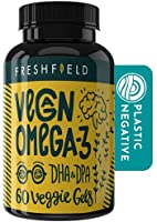 Freshfield Vegan Omega 3 DHA Supplement: 2 Month Supply. Premium Algae Oil, Plant Based, Sustainable, Mercury Free....