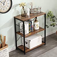 DlandHome Console Table Side Table 3-Tier Book Shelf for Living Room Table Sofa Side Table for Living Room, Entryway,...