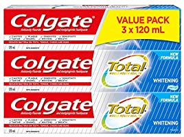 Colgate Total Whitening Toothpaste, 120 mL, 3 Pack