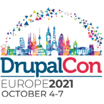 DrupalCon logo with skyline