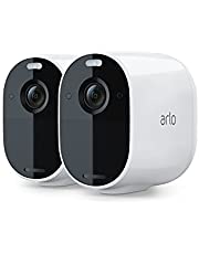 Arlo Essential Spotlight Camera - 2 Pack - Wireless Security, 1080p Video, Color Night Vision, 2 Way Audio, Wire-Free, Direct to WiFi No Hub Needed, White - VMC2230