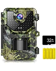 1520P 20MP Trail Camera, Hunting Camera with 120°Wide-Angle Motion Latest Sensor View 0.2s Trigger Time Trail Game Camera with 940nm No Glow and IP66 Waterproof 2.4” LCD 48pcs for Wildlife Monitoring