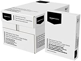 Amazon Basics 92 Bright Multipurpose Copy Paper - 8.5 x 11 Inches, 10 Ream Case (5,000 Sheets)