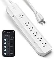Geeni Surge 6-Outlet Smart Extension Cord, Surge Protector and Cord Extender, Works with Alexa, Google Assistant,...